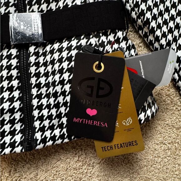 Goldbergh Galaxy Printed Ski Jacket HIDA Belted Jacket NWT US 6 Houndstooth - Picture 7 of 13